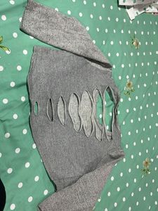 Grey Crop Top