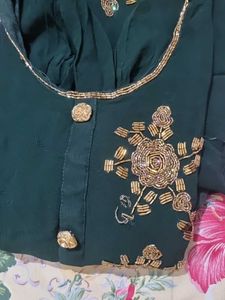 Elegant Green Embroidered Salwar Suit