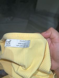 Yellow Square Neck Top