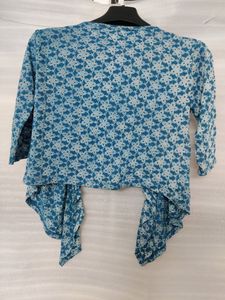 Sea Green Shrug High Low Front
