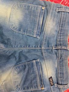 Girls Light Blue Denim Shorts