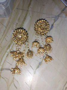 Golden Jhumka Earrings