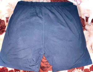 Blue Colored Cotton Comfy Shorts