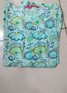 Bright Cyan Blue Kurta