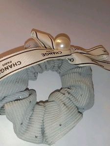 Gray  Scrunchie