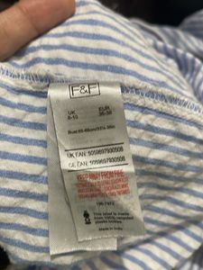 Pintresty Nightwear Shirt Striped Blue
