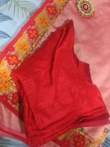 Peach Saree with Embellishments