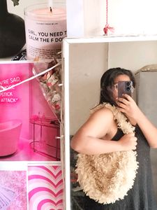 Faux Soft Fur Cream Beige Tote