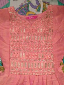 Coral Embroidered Tunic