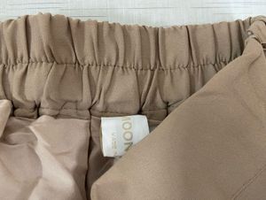 Solid Beige Korean Skirt