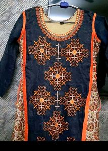 Partywear three layered dress