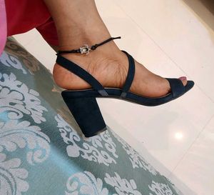 Mast N Harbour Dark Green Suede Heels
