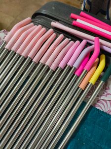 House Of Quirk Reusable Metal Straws Set