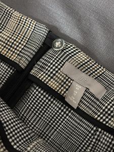 Plaid Skirt with Gold Buttons