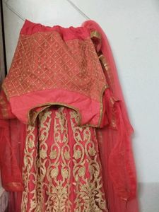 Pink &amp; Gold Indian Lengha