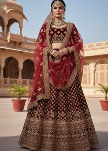 Beautiful Elegant bridal lahnga Choli With Dupatta