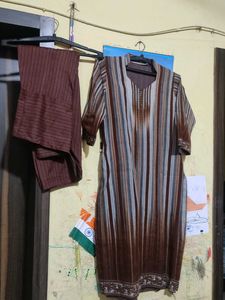 Striped Winter Kurta Set