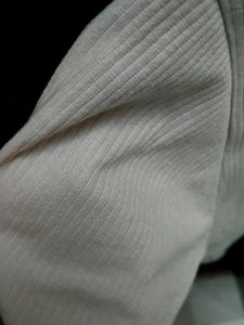 Ribbed White Crewneck Tee