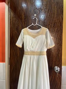 34 bust off white maxi dress for women