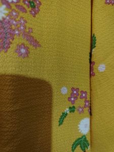 Floral Yellow Dress Side Cut..