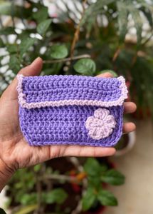 Crochet Flower Pouch In Lavender And Lilac 🪻