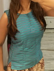 Blue Sleeveless Top