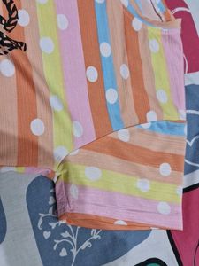 Multicolour POLKA dot Top For Women