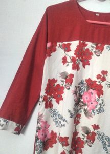 Cute red Floral kurta🐳❤️