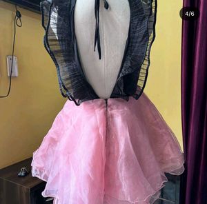 Pink Ruffle Party Dress
