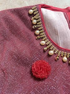 Red &amp; Silver Girls&#39; Party Dress