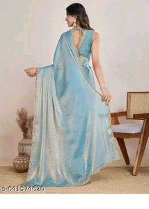 Satin Lehenga Skirt - Teal Blue