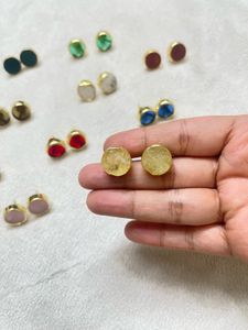 Beautiful Real Stone Stud Earring