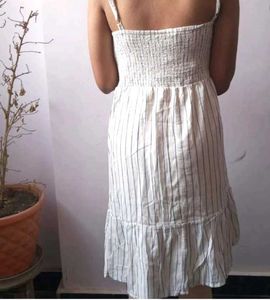 Striped Sundress with Ruffle Hem