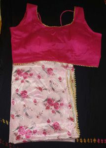 Heavy Digital Printed Chinon Chiffon Saree