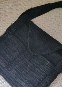 Handmade Black Crochet Bag