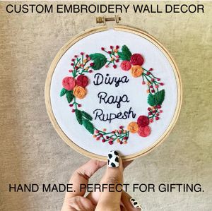 Custom Embroidered Name Hoop - Perfect For Gifting