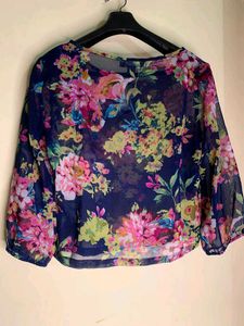 Floral Sheer Long Sleeve Top