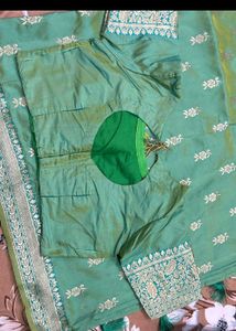 Green Banarasi Saree