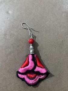 Nepali Fabric Made Earring..