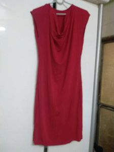 Fiery Red Sleeveless Midi Dress