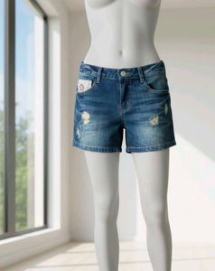Denim Distressed Shorts