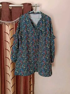 Floral Print Long Sleeve Blouse