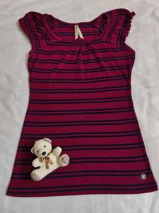 Striped Ruffle Sleeve Top