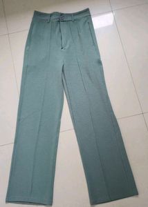 Mint Green Wide Leg Trousers