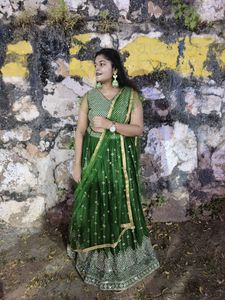 HEAVY SEQUENCE GHAGHRA CHOLI WITH BELT