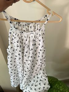 Anchor Print Sleeveless Top