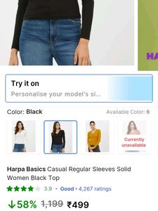Harpa Black Ribbed Top