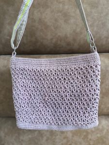 Lavender Sling Bag With A Funky Strap