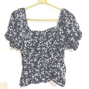 2 Set Of Floral Ruched & Strap Top