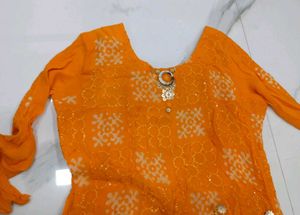 Vibrant Mustard Ethnic Dress